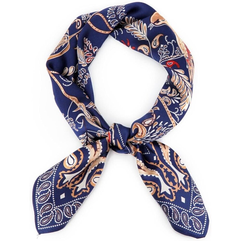 Pure Mulberry Blue-tree Square Scarf Women Soft Head Neck Scarf Gift Packed